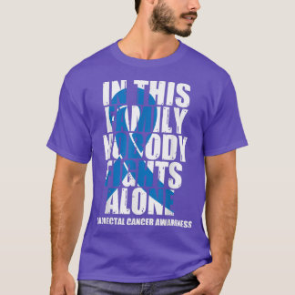 Camiseta Dark Blue Ribbon Family Colorectal Cancer Awarenes