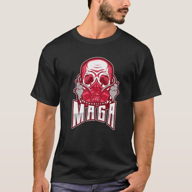 Camiseta Dark Brandon Halloween disfraz miedo Trump MAGA F- (Anverso)