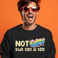 Dark Comedy Cash Tee - Sardonic Rainbow Statement