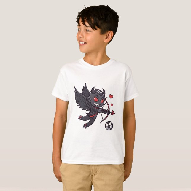 Camiseta Dark Cupid Soccer Player - Anti-Valentine's Day (Anverso completo)