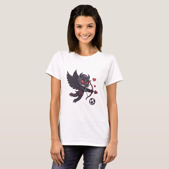 Camiseta Dark Cupid Soccer Player - Anti-Valentine's Day (Anverso completo)