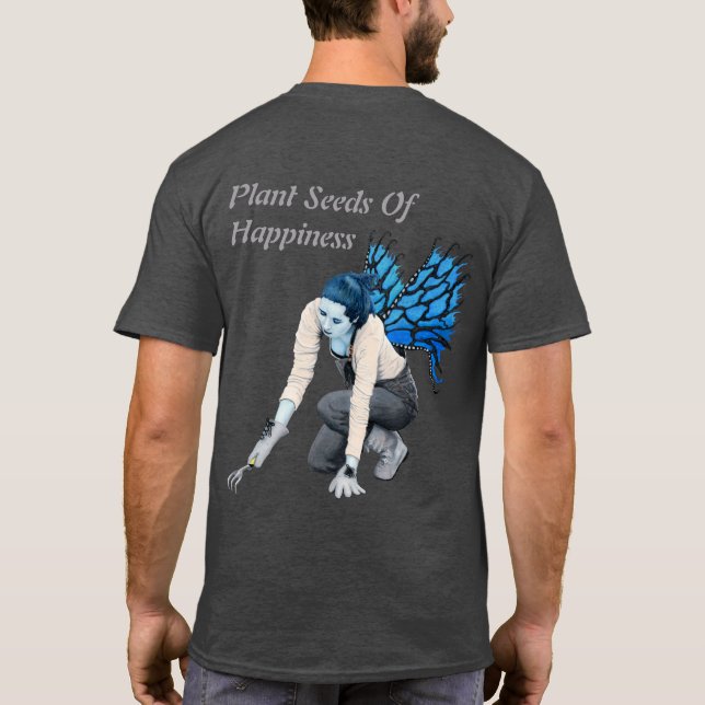 Camiseta Dark Fairy Garden Gardener Fantasy Art Shirt (Reverso)