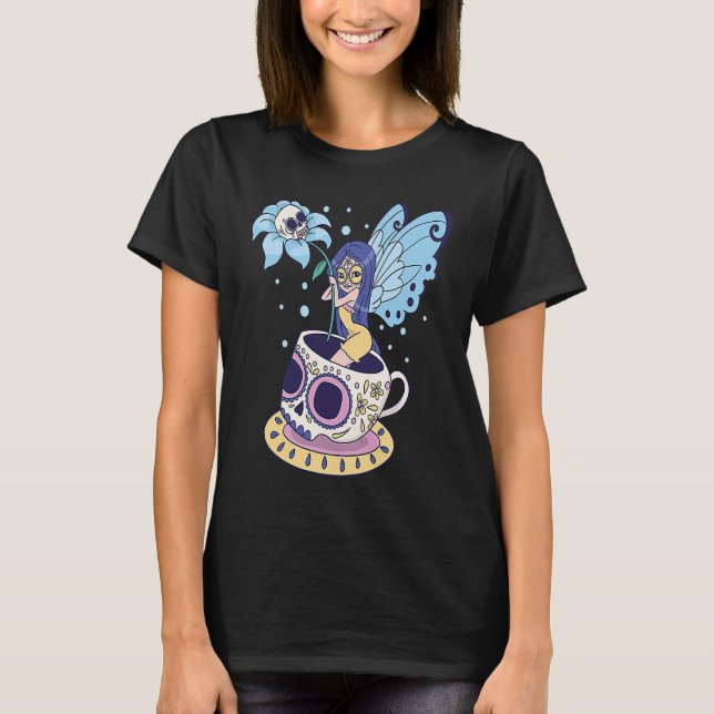 Camiseta Dark fairy Occult fairy music Aesthetic girl horro (Anverso)