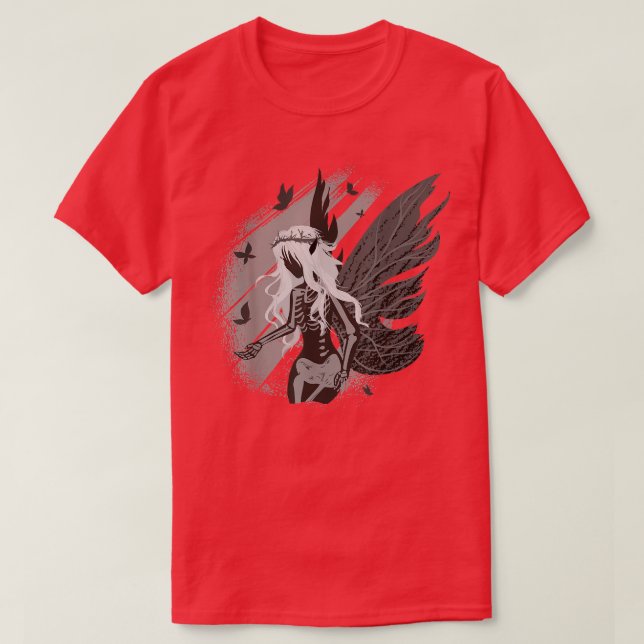 Camiseta Dark Fairy Skeleton Fairycore Faecore Fairywave Go (Diseño del anverso)