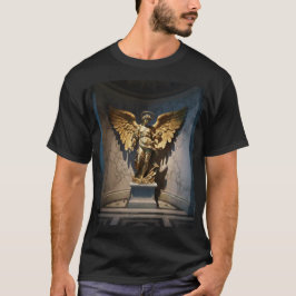 Camiseta Dark Fallen Angel Statue\Gothic Cathedral T-Shir