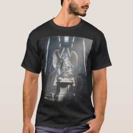 Camiseta Dark Fallen Angel Statue\Gothic Cathedral T-Shir