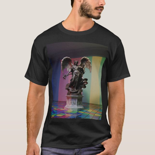 Camiseta Dark Fallen Angel Statue\Gothic Cathedral T-Shir (Anverso)