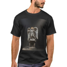 Dark Fallen Angel Statue\Gothic Cathedral T-Shirt