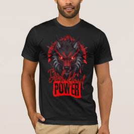 Camiseta Dark Howl Power | Arte mágico de Lobo Rojo