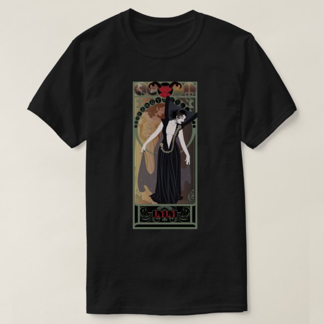 Camiseta Dark Lili - Art Nouveau - Leyenda (Diseño del anverso)