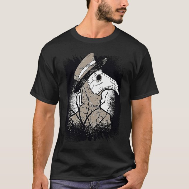 Camiseta Dark Plague Doctor Spooky Costume Horror (Anverso)