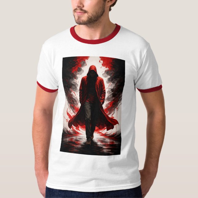 Camiseta Dark Power Awakening Red Hooded Figure T-Shirt (Anverso)