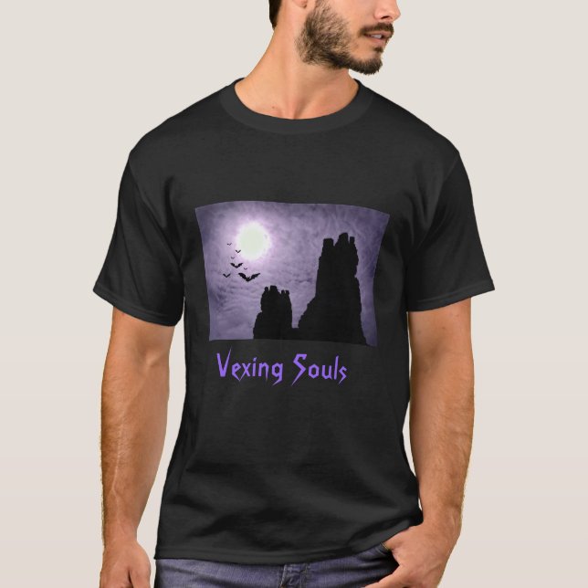 Camiseta Dark_Ruins_Bats, almas del disgusto (Anverso)