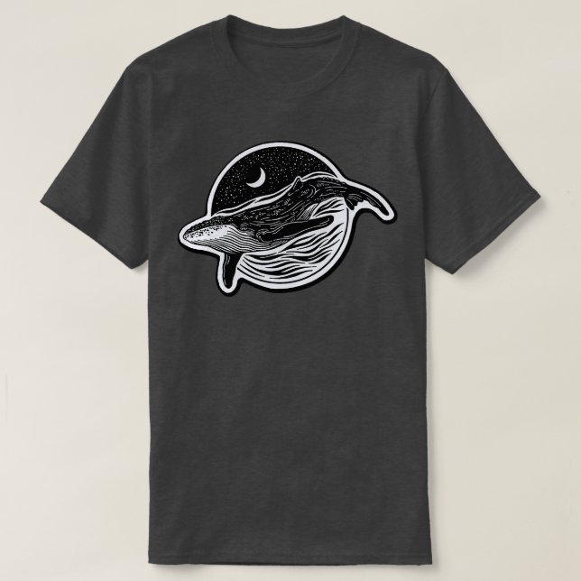 Camiseta dark Whale (Diseño del anverso)