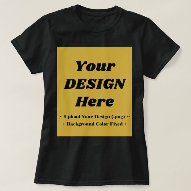 Camiseta Dark Women's Tee with Metallic Gold Design Bg (Diseño del anverso)