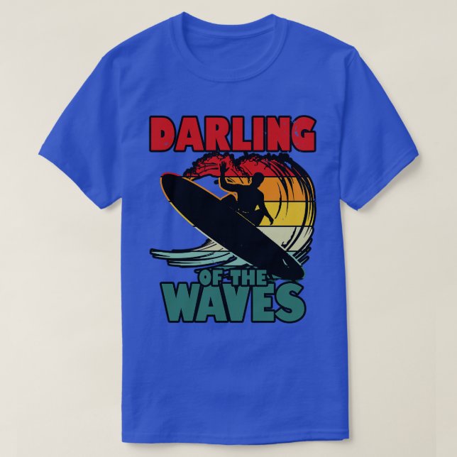 Camiseta Darling Of The Waves Guay Summer Surfing Retro Vin (Diseño del anverso)