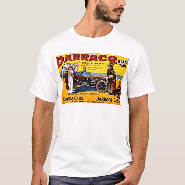 Camiseta Darracq - anuncio del auto del vintage (Anverso)