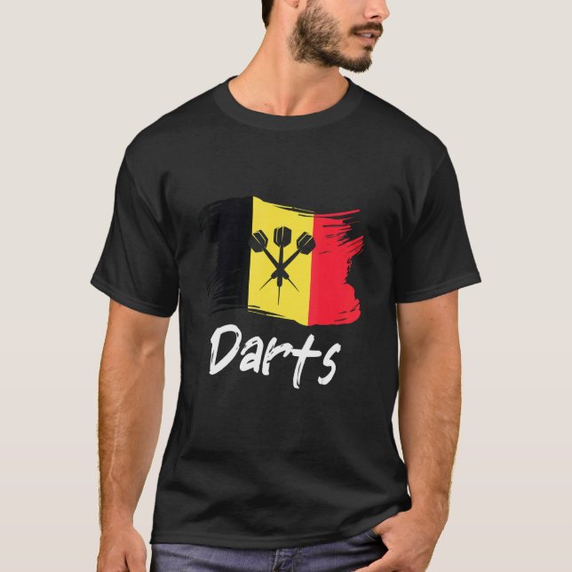 Camiseta Dars Bandera Belga Dart Throwing Belgium País D (Anverso)