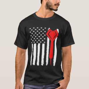 Camiseta Dart - Jugador de Dart con bandera de Estados Unid