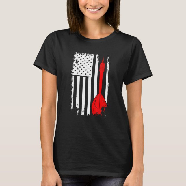 Camiseta Dart Lover Player Darts ArrAmerican Flag (Anverso)