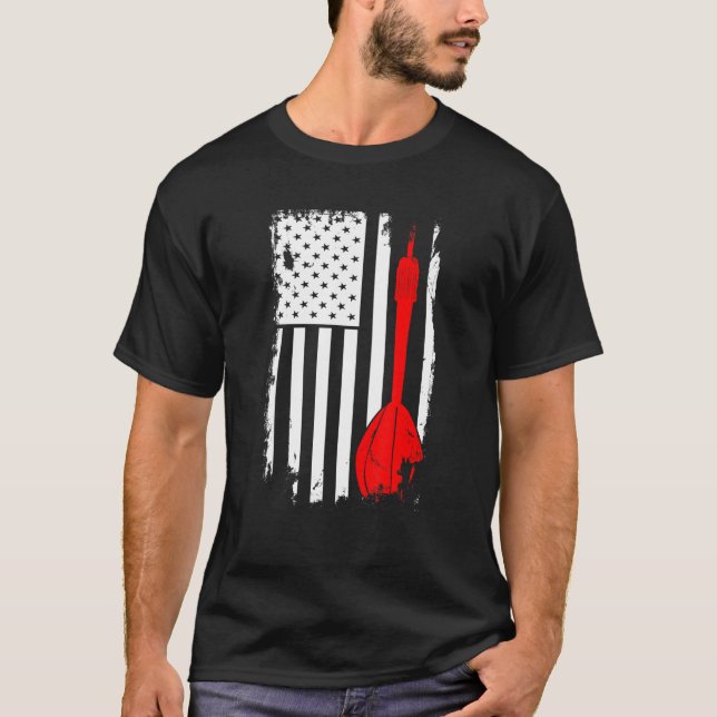 Camiseta Dart Lover Player Darts ArrAmerican Flag (Anverso)