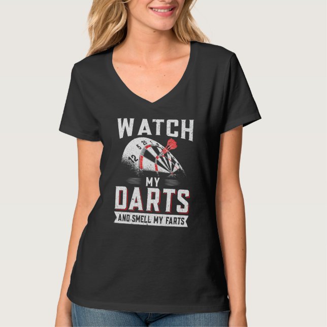 Camiseta Dart Player Darts Observar Mis Dardos Y Oler Mi Fa (Anverso)