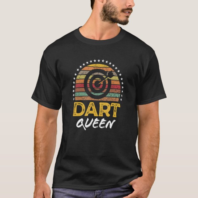 Camiseta Dart Queen Woman Female League Player Graphic (Anverso)