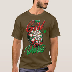 Camiseta Dart Thrower Player Mujeres A Esta Chica Le Encant