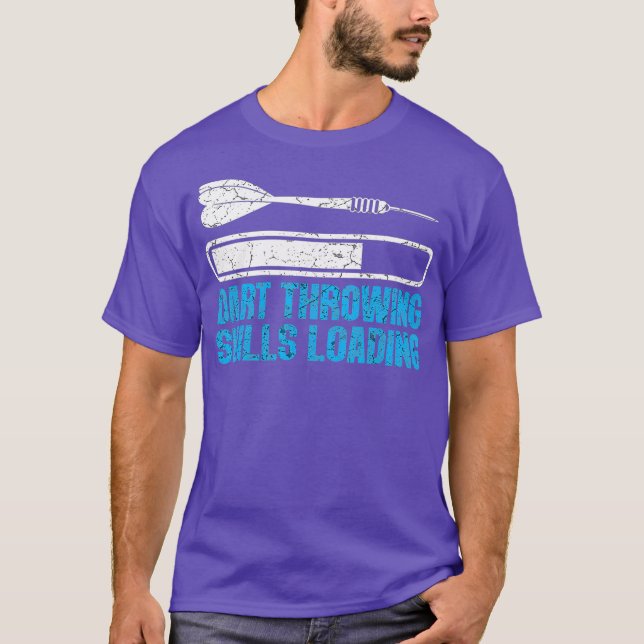 Camiseta Dart Throwing Skills Loing Vintage Funny Dart (Anverso)