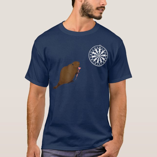 Camiseta Dartboard Beavers Darts Nutria Bullseye Dart (Anverso)