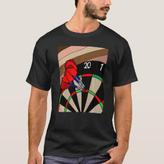 Camiseta Dartboard Dart Player con dardos