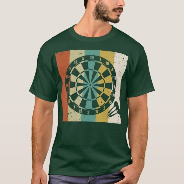 Camiseta Dartboard Darts Dart Aiming Throw Retro (Anverso)