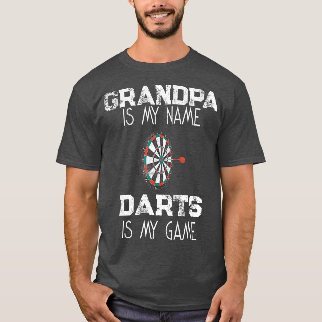 Camiseta Dartboard Shirt Dart Throwing Grandpa (Anverso)