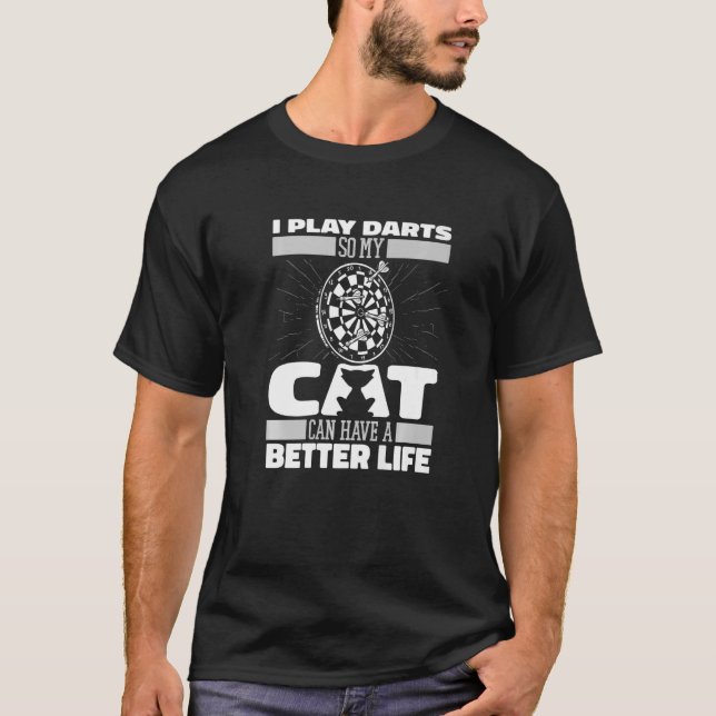 Camiseta Darting Cat Arrow Dartboard Darts (Anverso)