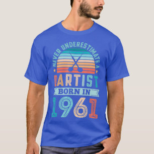 Camiseta Dartista nacido en 1961 Darts 60th Birthday Retro 