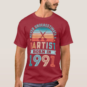 Camiseta Dartista nacido en 1991 Darts 30th Birthday Retro