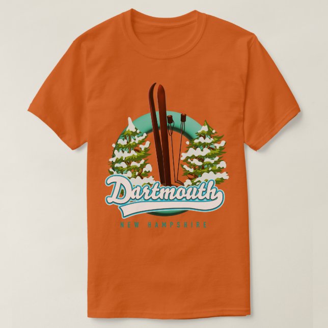 Camiseta Dartmouth new hampshire ski (Diseño del anverso)