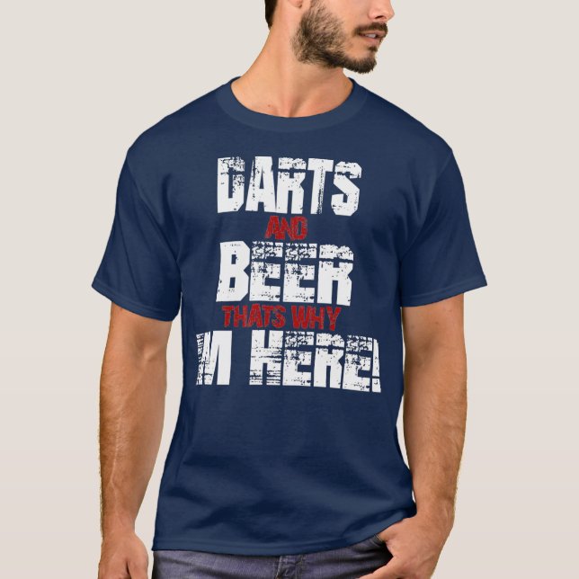 Camiseta Darts and Beer Funny Darts Player Gift (Anverso)