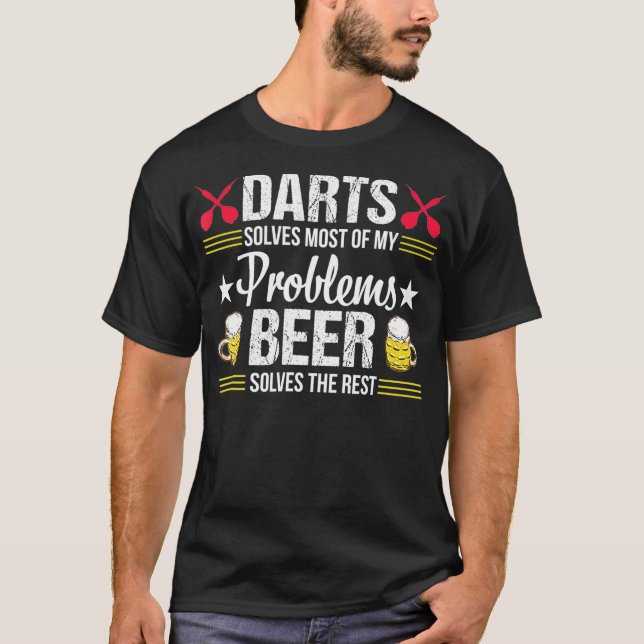 Camiseta Darts Beer Divertidos problemas de cumpleaños (Anverso)