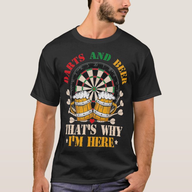Camiseta Darts Beer Funny para Dart Player (Anverso)