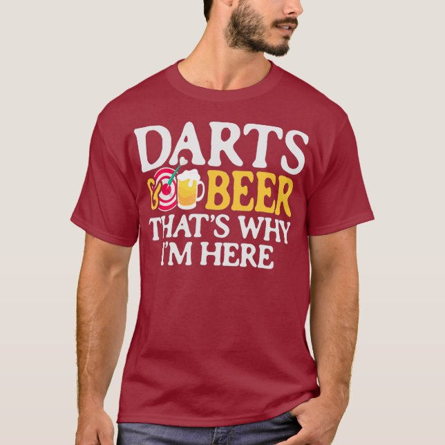 Camiseta DARTS BEER POR ESO ESTOY AQUÍ BEBIENDO A Jugador (Anverso)