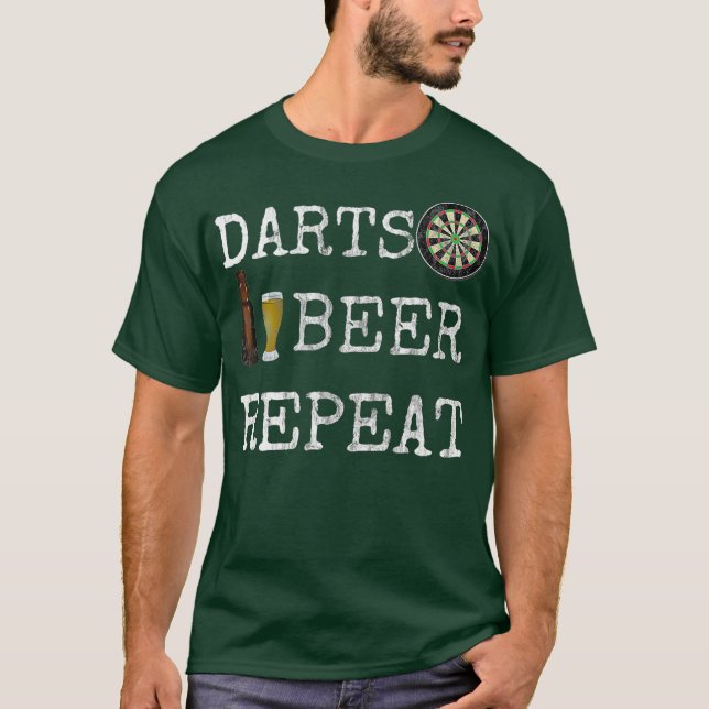 Camiseta Darts Beer Repetir Cricket Dart 501 Beer Retro (Anverso)