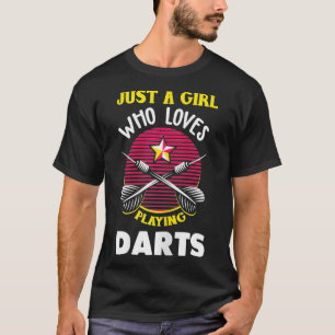 Camiseta Darts Chica Shirt Gracioso Amor Jugando Darts Play