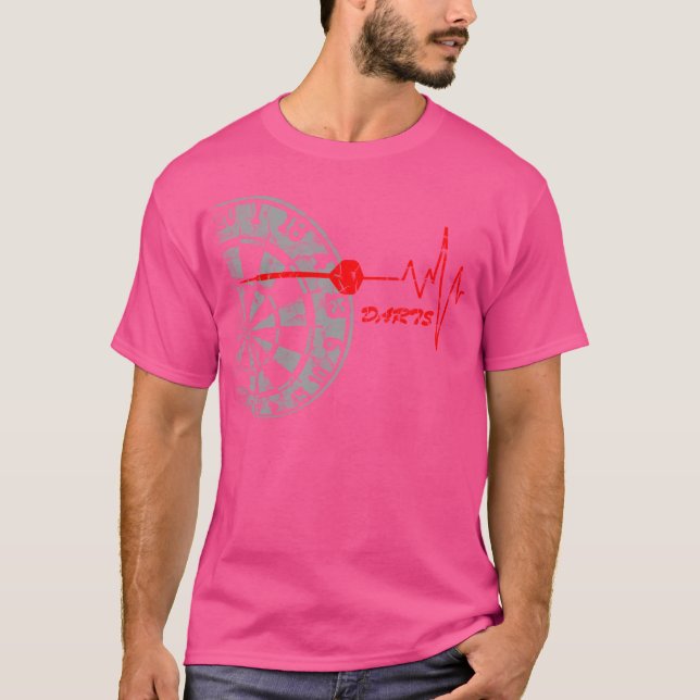 Camiseta Darts Dart Board Heartbeat (Anverso)