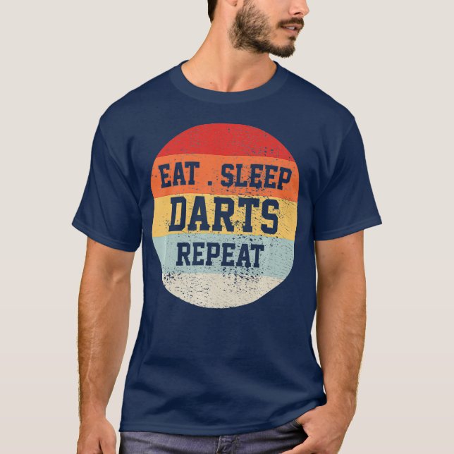 Camiseta Darts Dart Player Retro Vintage Funny Gift (Anverso)