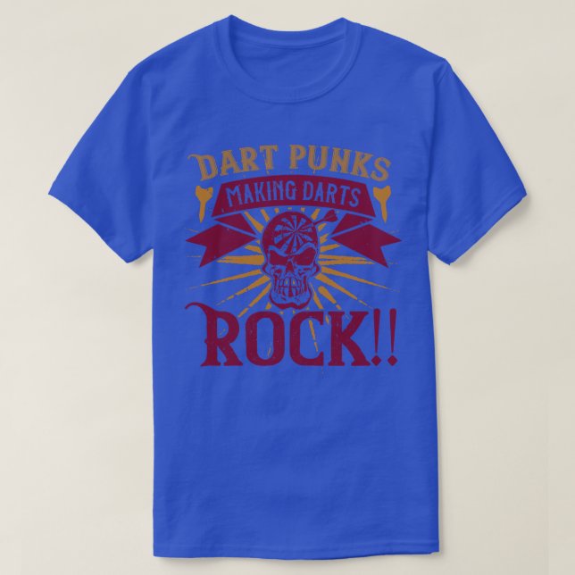 Camiseta Darts Dart Punks que hacen roca a los dardos (Diseño del anverso)