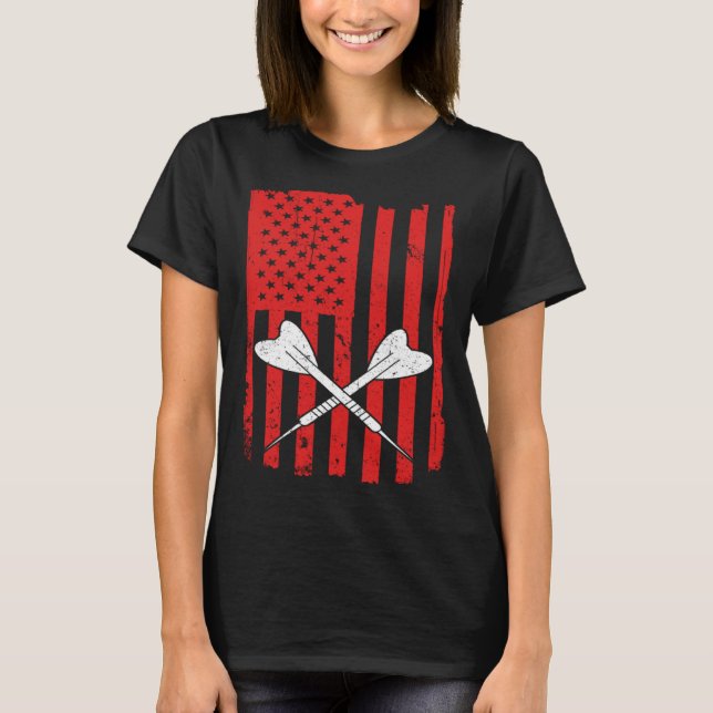 Camiseta Darts Flag Usa And Darts (Anverso)