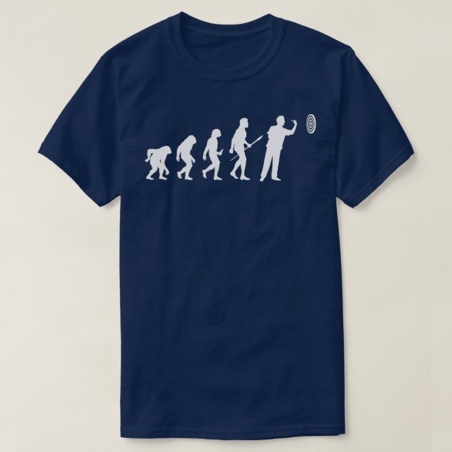Camiseta Darts Human Evolution to Dart Player (Diseño del anverso)