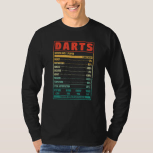 Camiseta Darts Nutrition Facts Dart Player Fan Team Motivat