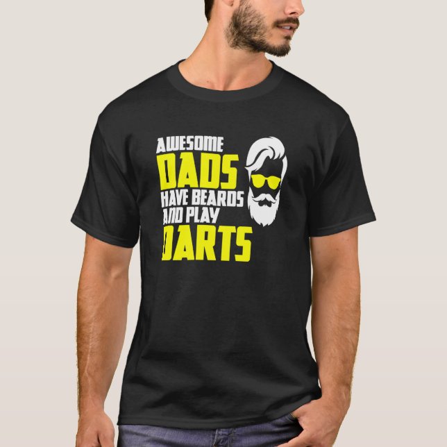 Camiseta Darts saying beard  Father's Day darts players (Anverso)